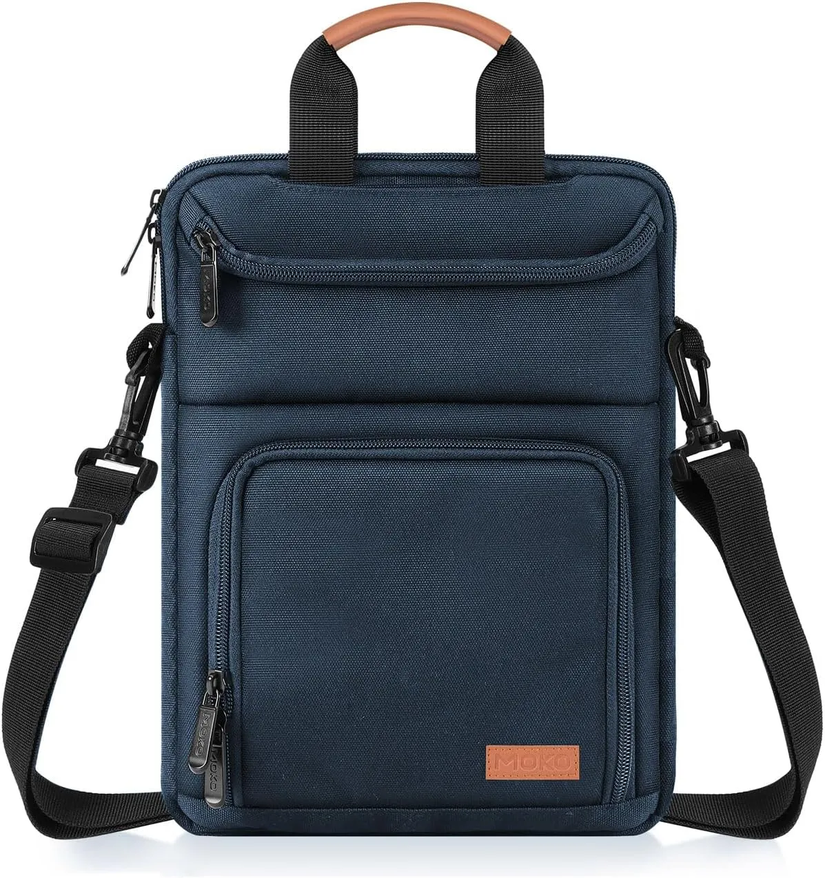 MoKo 9-11 Inch Tablet Sleeve Bag - Carrying Case Fits iPad Air, Pro 11, Tab S8/S9, with Shoulder Strap, Handle and Pockets, Indigo