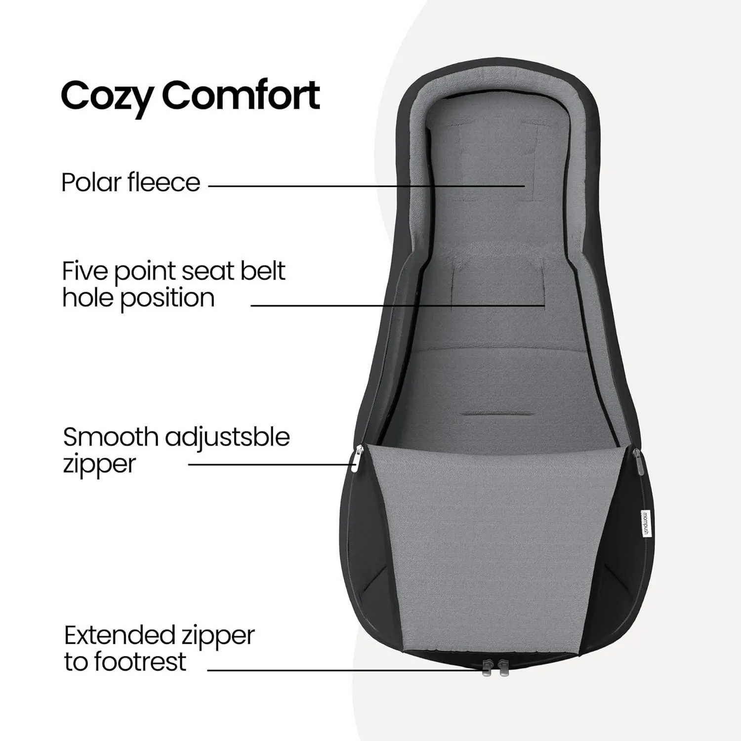 Mompush Baby Stroller Bunting Bags, Cozy Warmth & Temperature Lock, Winter Sleeping Bag with Cover for Baby, Easily Attach to Mompush Stroller Universal