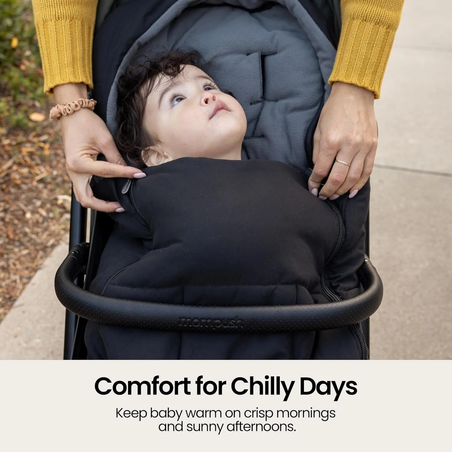 Mompush Baby Stroller Bunting Bags, Cozy Warmth & Temperature Lock, Winter Sleeping Bag with Cover for Baby, Easily Attach to Mompush Stroller Universal
