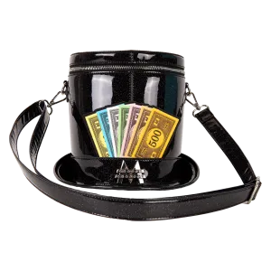 Monopoly 90th - Top Hat Glitter Figural Crossbody Bag