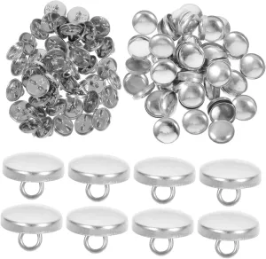 MUELODSIC 200Pcs Metal Sewing Snaps Buttons for DIY Clothes Bags Durable Snap Fasteners Design Safe Metal Material for Craft Projects