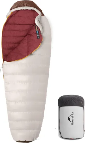 Naturehike 0 Degree Down Mummy Sleeping Bag for Adults, 650FP Cold Weather Backpacking Sleeping Bag with RDS Down, 12.5-38.8℉ Sleeping Bags for Camping, Hiking, 2025 Model