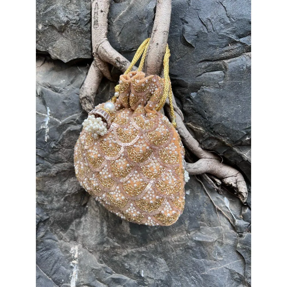 Nayaab by Sonia Vieira Goldish Potli for Women