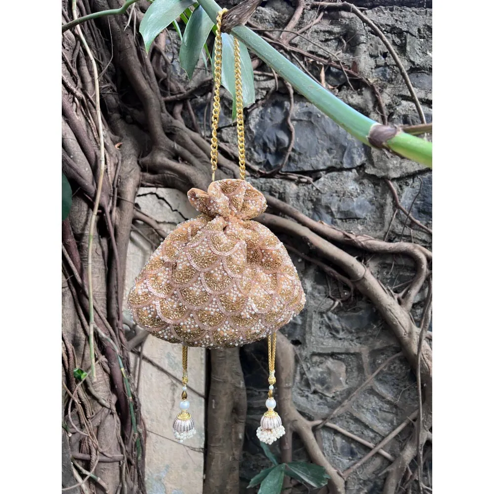 Nayaab by Sonia Vieira Goldish Potli for Women