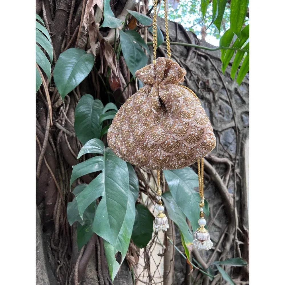 Nayaab by Sonia Vieira Goldish Potli for Women