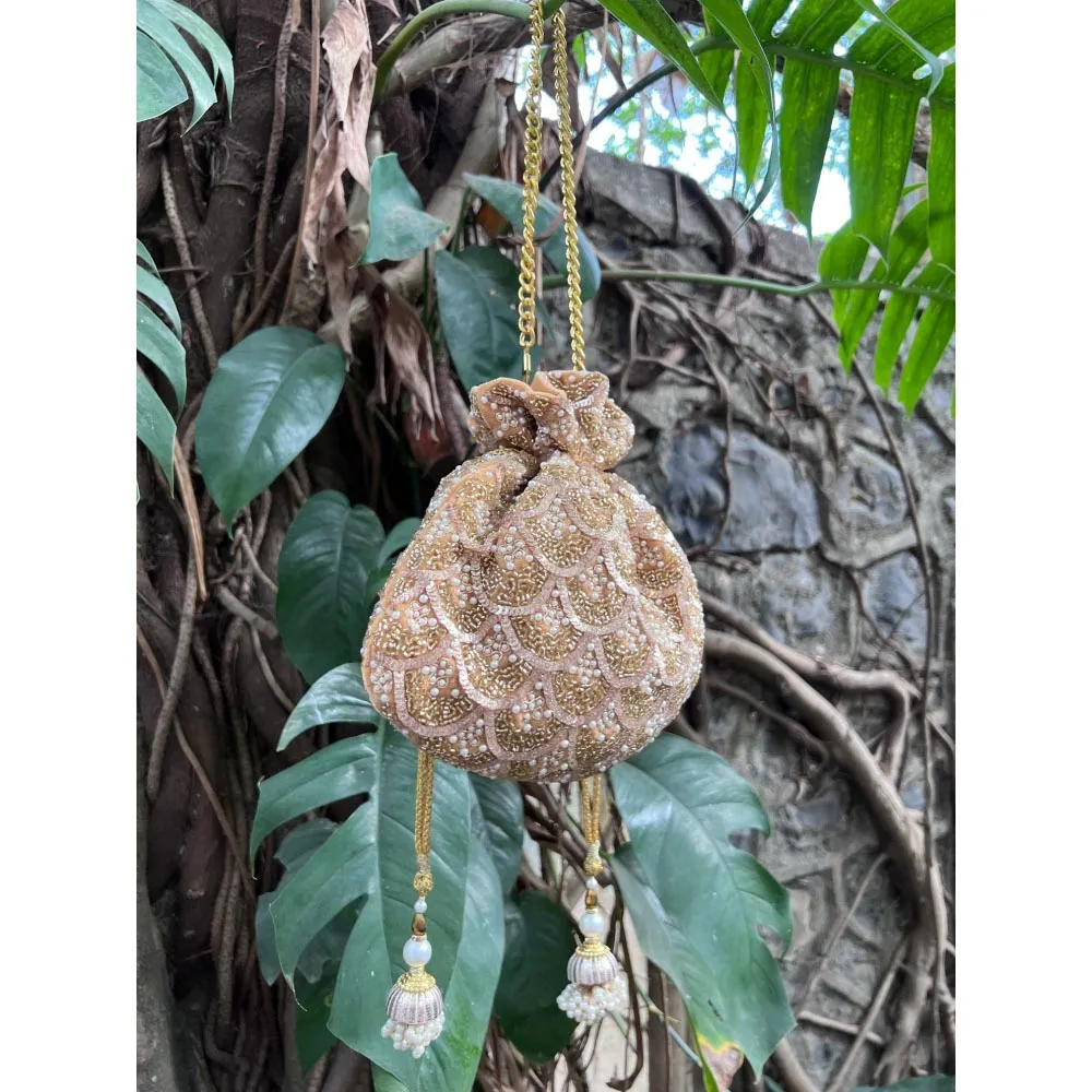 Nayaab by Sonia Vieira Goldish Potli for Women