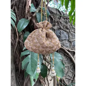 Nayaab by Sonia Vieira Goldish Potli for Women