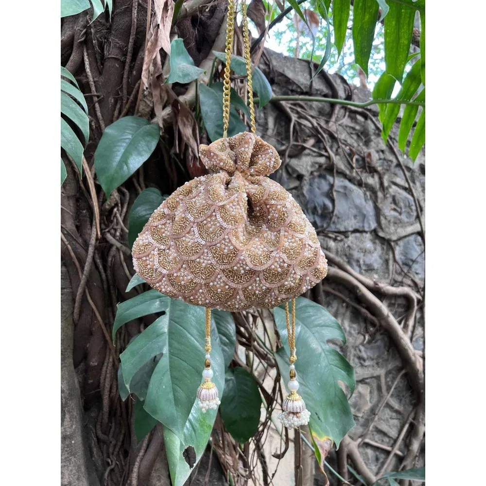 Nayaab by Sonia Vieira Goldish Potli for Women