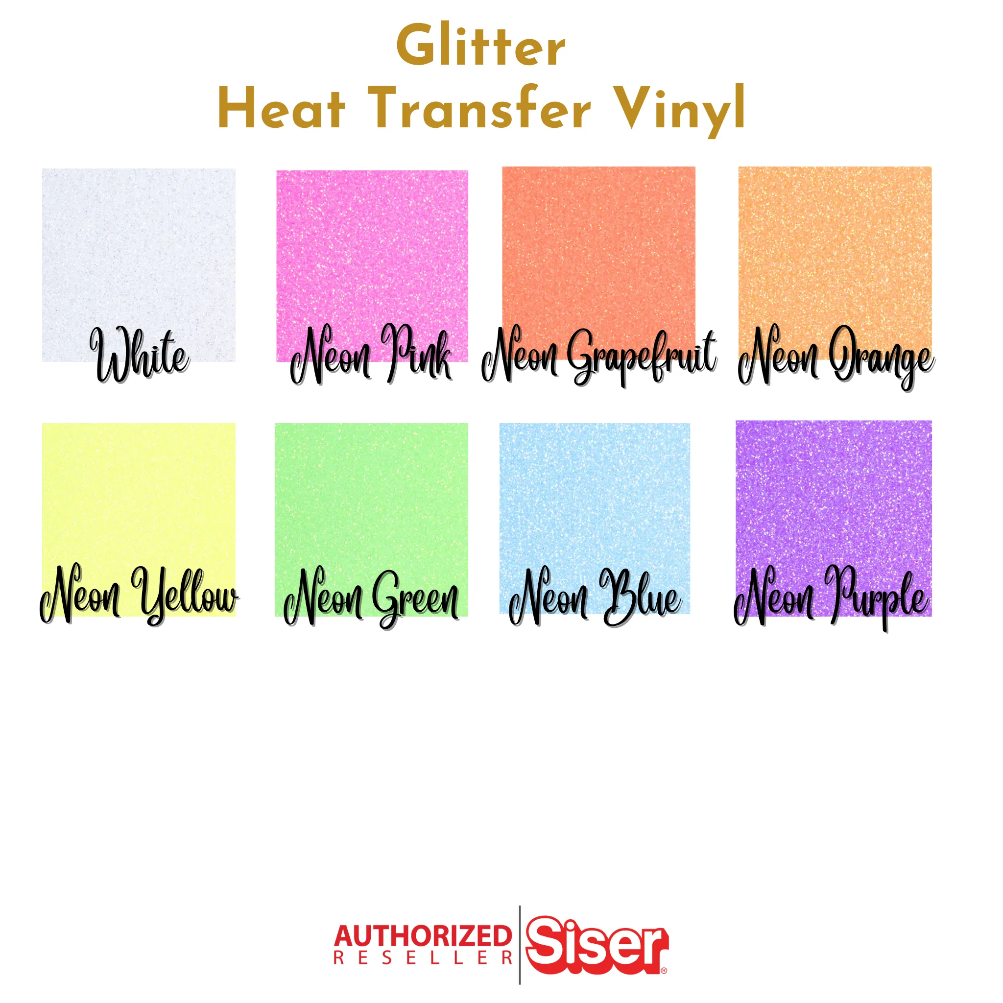 Neon Glitter heat transfer vinyl