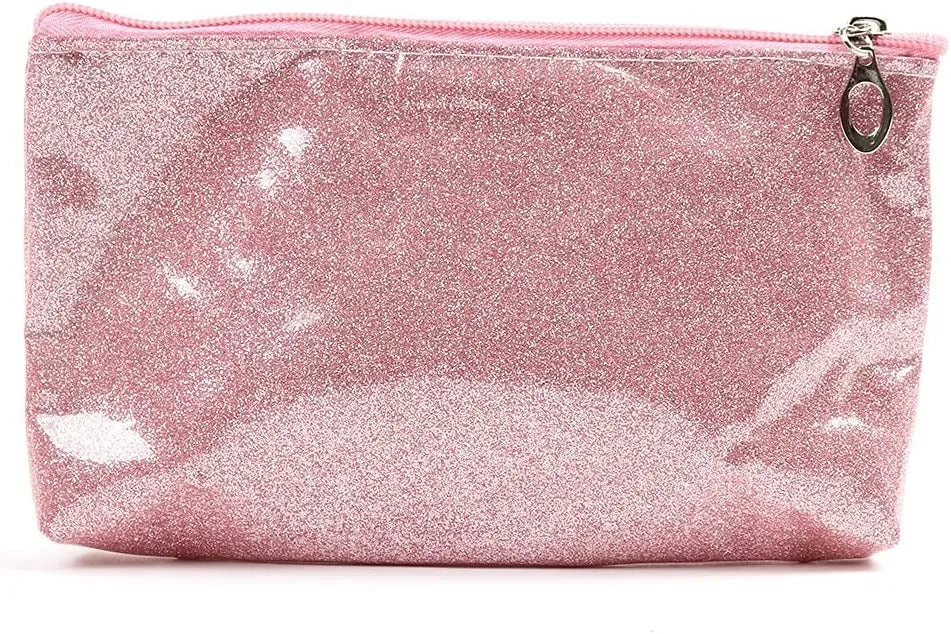 Nollia: Women's Glittery Cosmetic & Toiletry Bags -3pc Makeup Bag Set