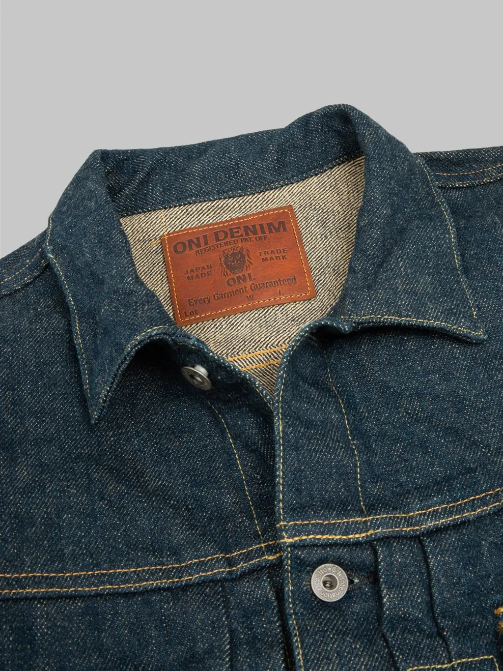 ONI Denim 02516PZR-BEG "Secret Denim Beige Weft" 20oz Type II Jacket
