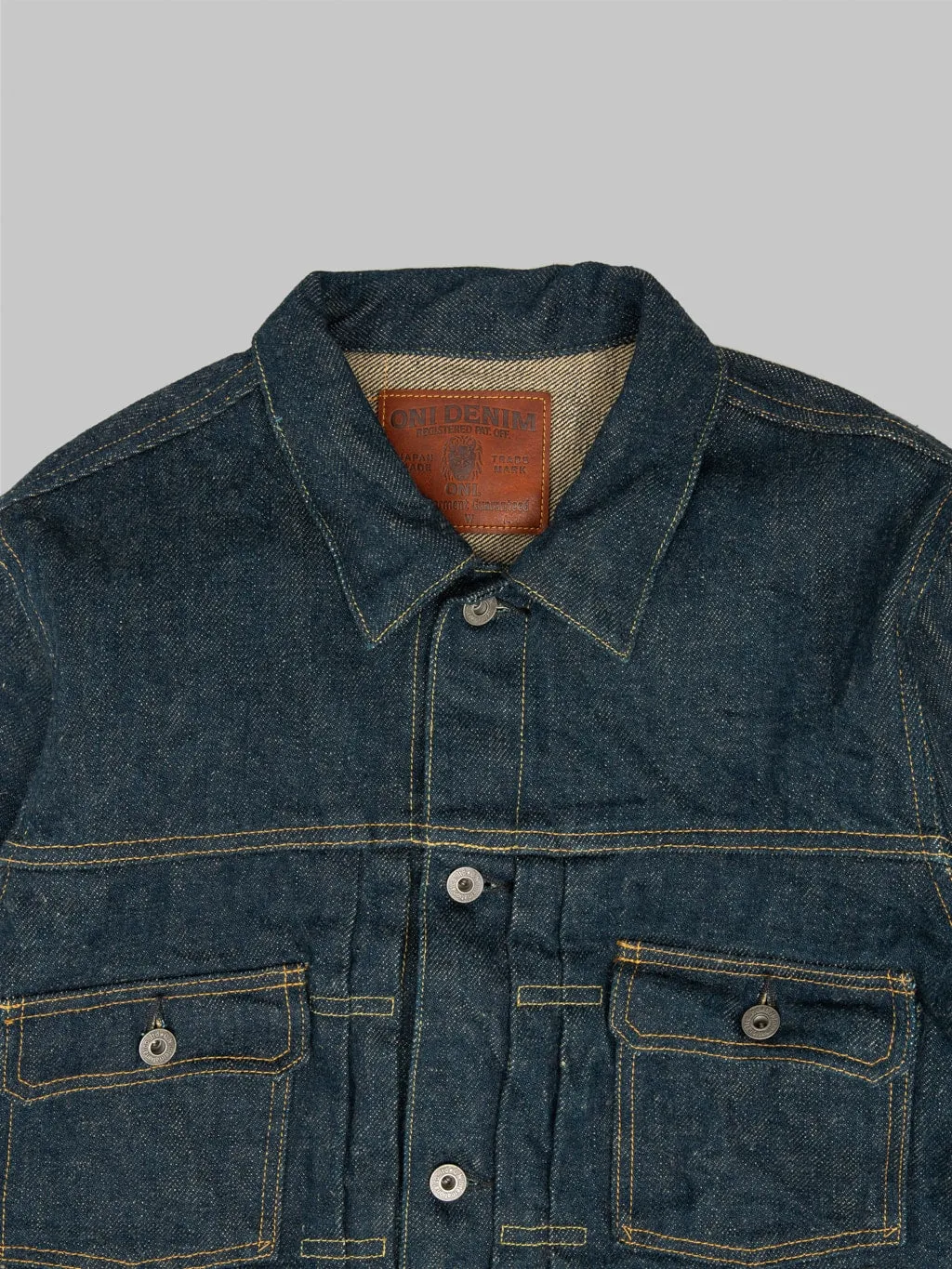 ONI Denim 02516PZR-BEG "Secret Denim Beige Weft" 20oz Type II Jacket