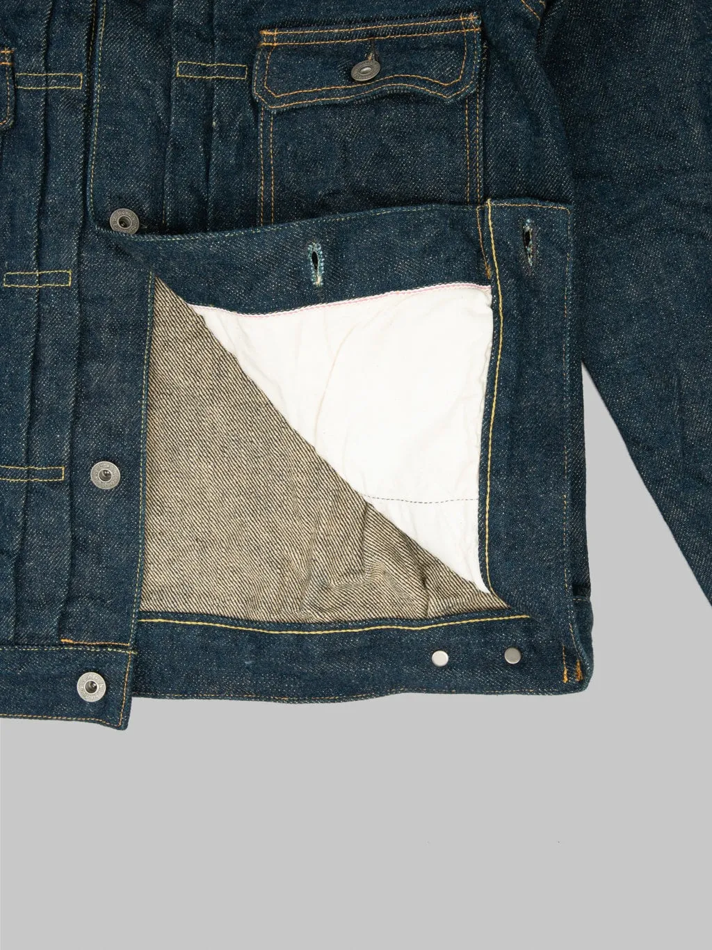 ONI Denim 02516PZR-BEG "Secret Denim Beige Weft" 20oz Type II Jacket