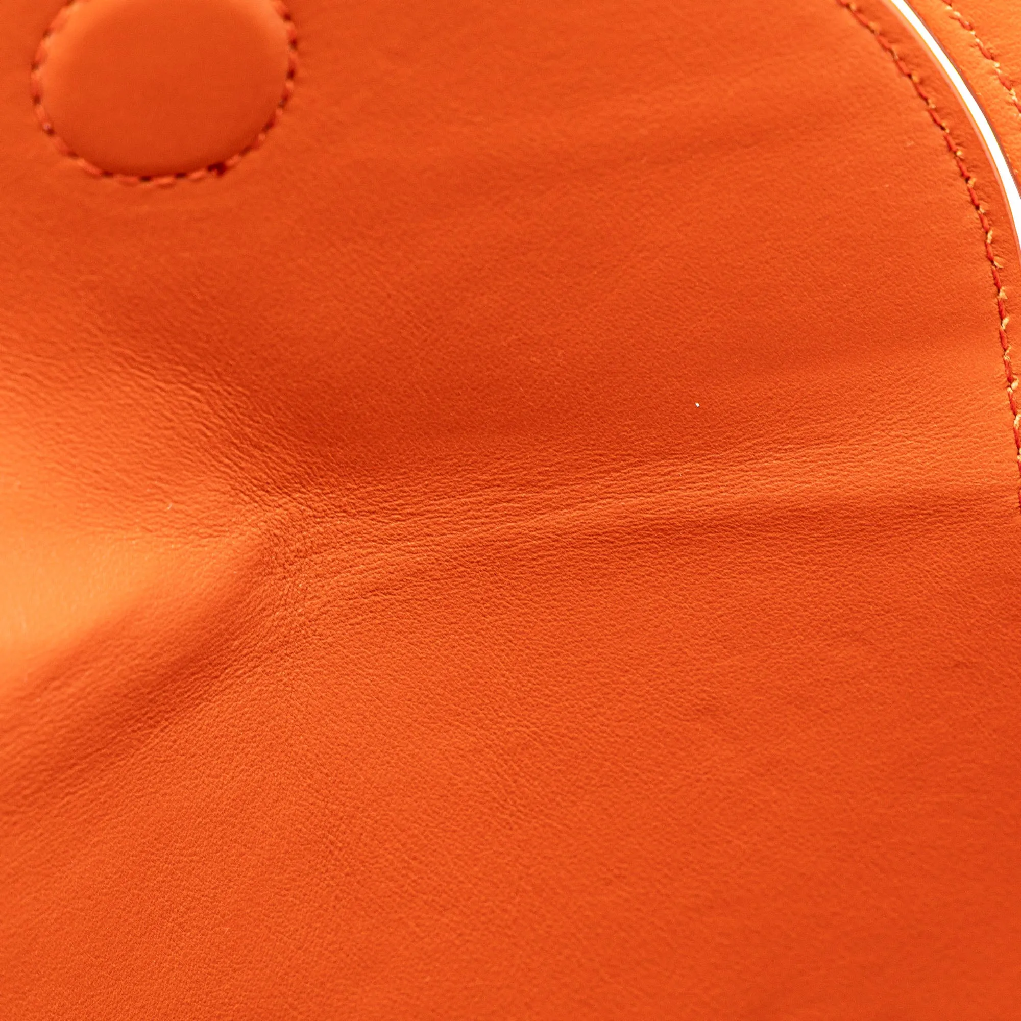 Orange Bottega Veneta Crocodile Embossed Doll Top Handle Tote