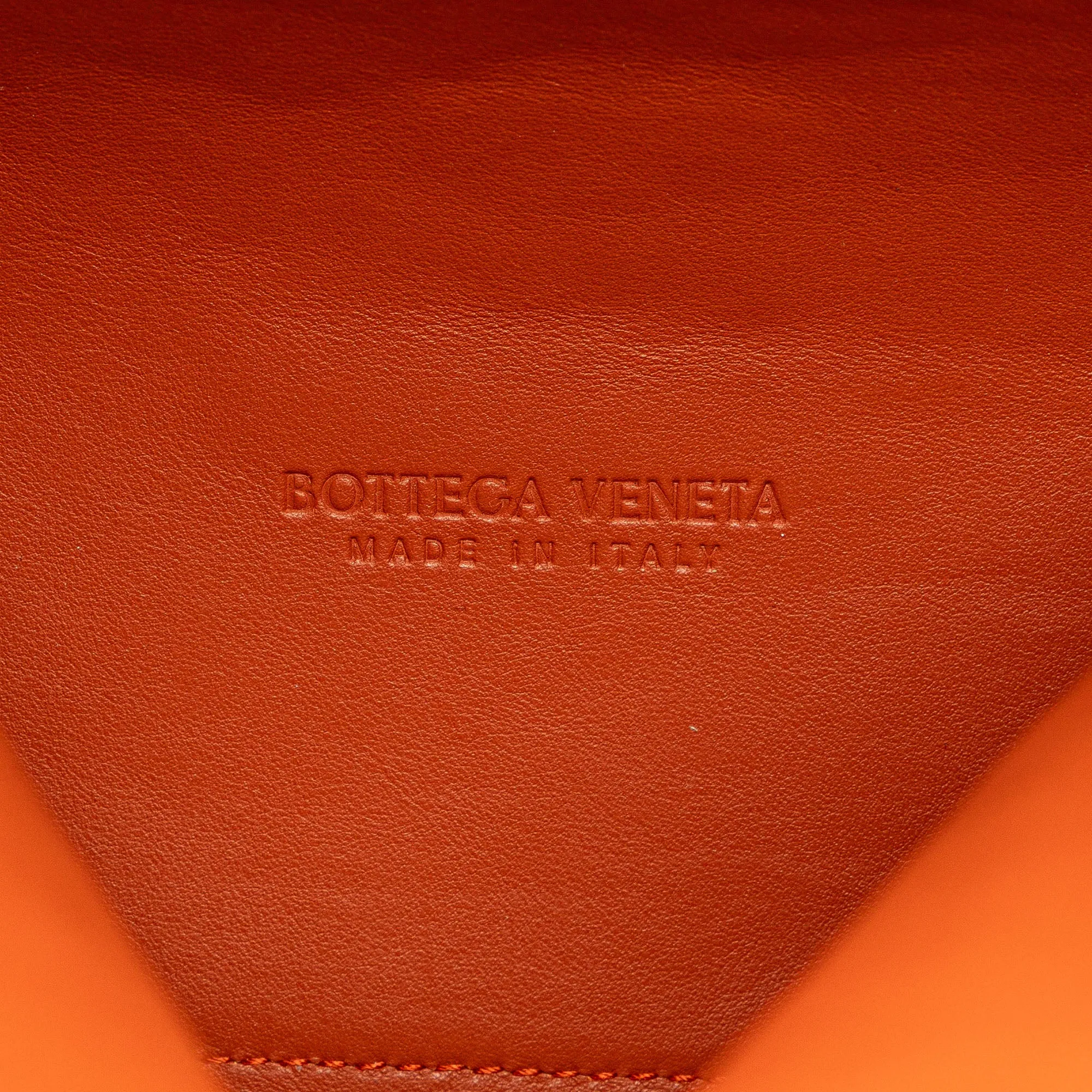 Orange Bottega Veneta Crocodile Embossed Doll Top Handle Tote