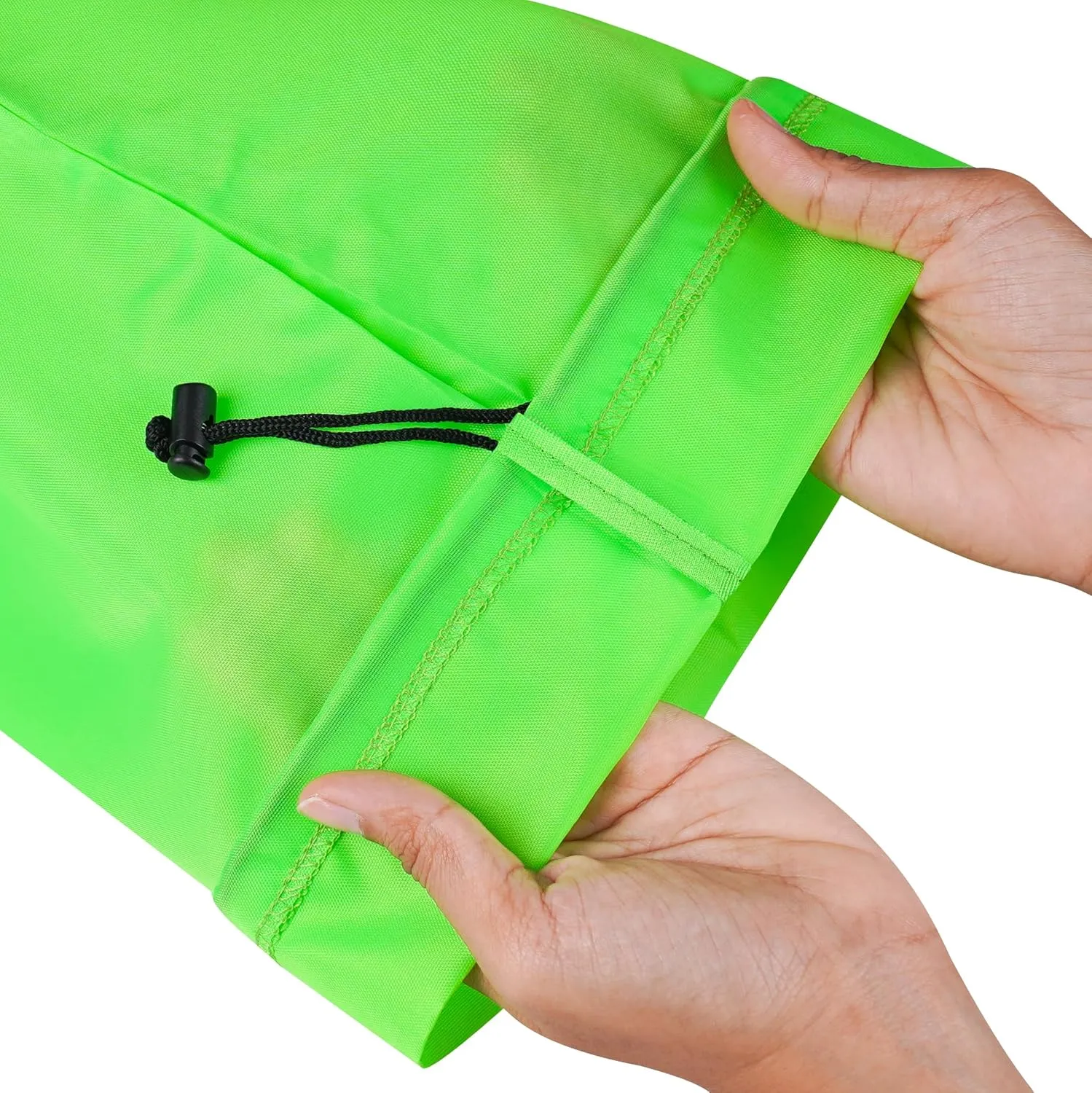 PALTERWEAR Drawstring Bag with Toggle - Nylon Cinch and Ditty Pouch (Green, 9 x 12 Inch)