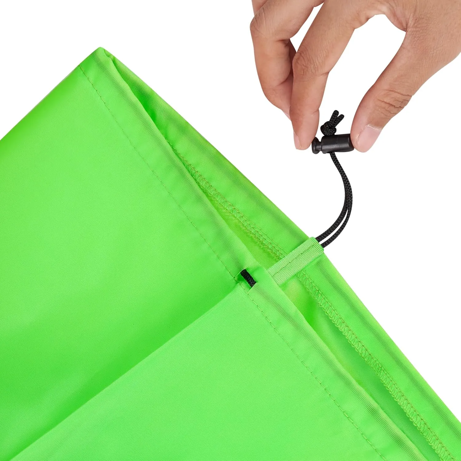 PALTERWEAR Drawstring Bag with Toggle - Nylon Cinch and Ditty Pouch (Green, 9 x 12 Inch)