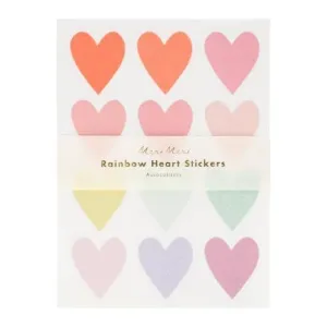 Pastel Glitter Heart Stickers