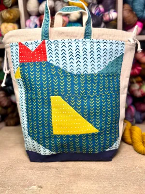 Patchwork Project Bag (blue)