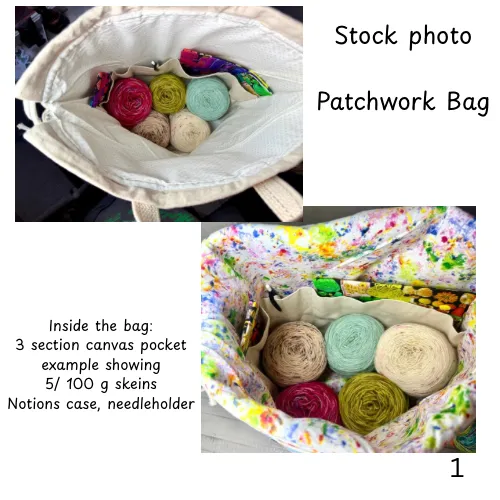 Patchwork Project Bag (blue)