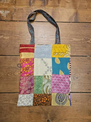 Patchwork Sari Tote Bag