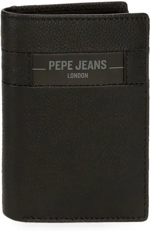 Pepe Jeans Checkbox Vertical Wallet with Coin Purse, One Size, Black/White, One Size, Vertical Wallet with Coin Purse