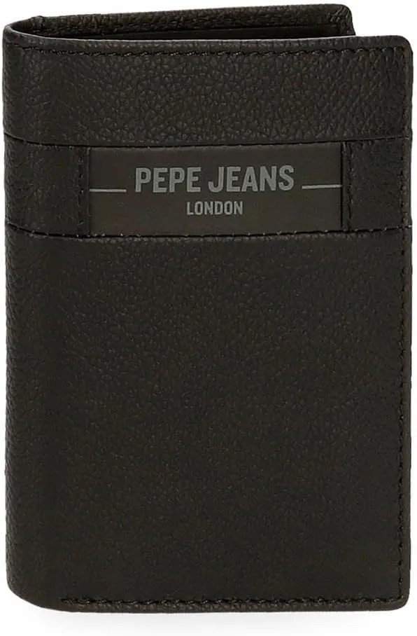 Pepe Jeans Checkbox Vertical Wallet with Coin Purse, One Size, Black/White, One Size, Vertical Wallet with Coin Purse