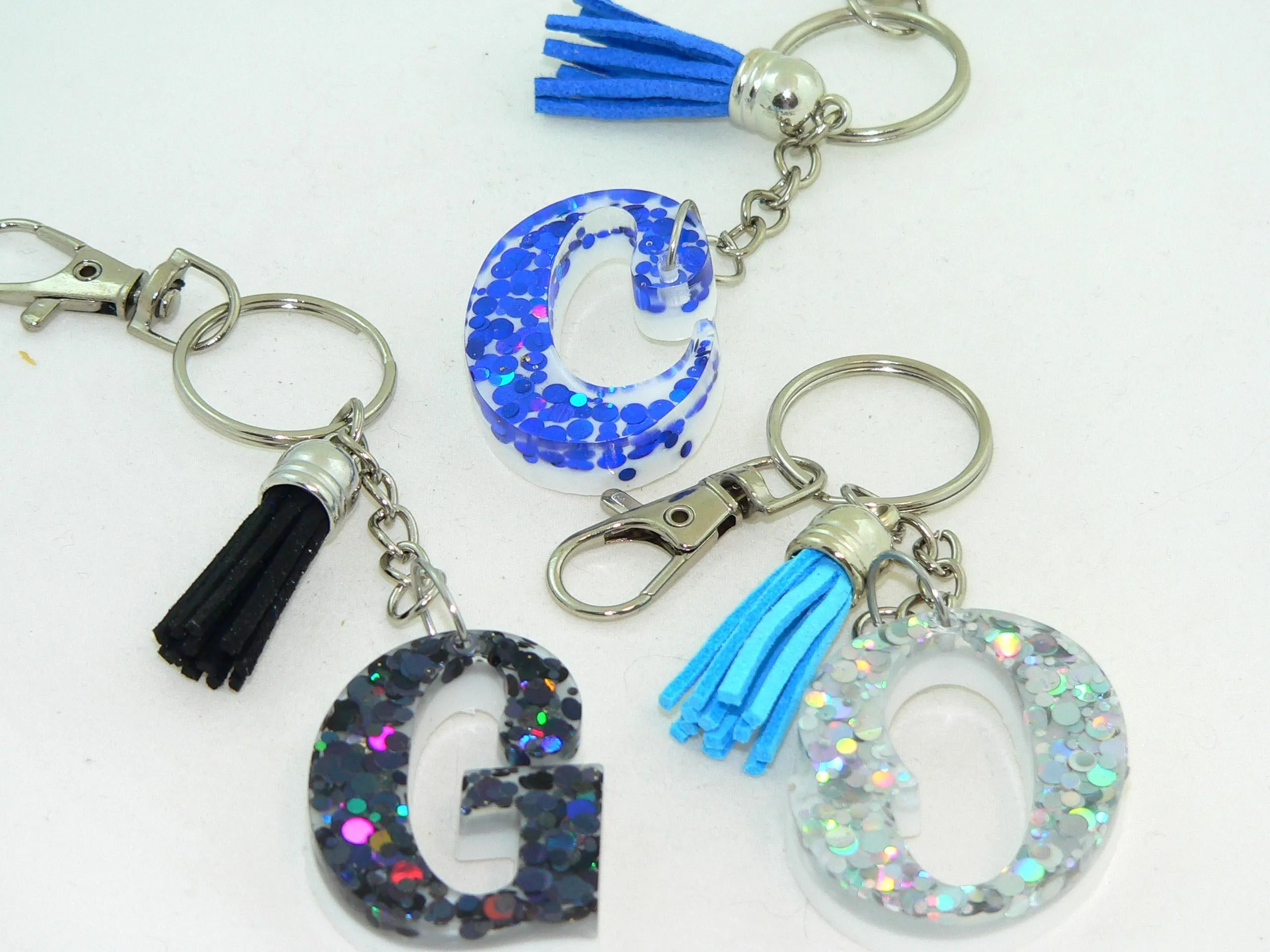 Personalized Holographic Confetti Keychain: Glittery Bag Charm for Purse or Backpack