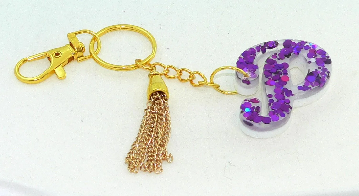 Personalized Holographic Confetti Keychain: Glittery Bag Charm for Purse or Backpack