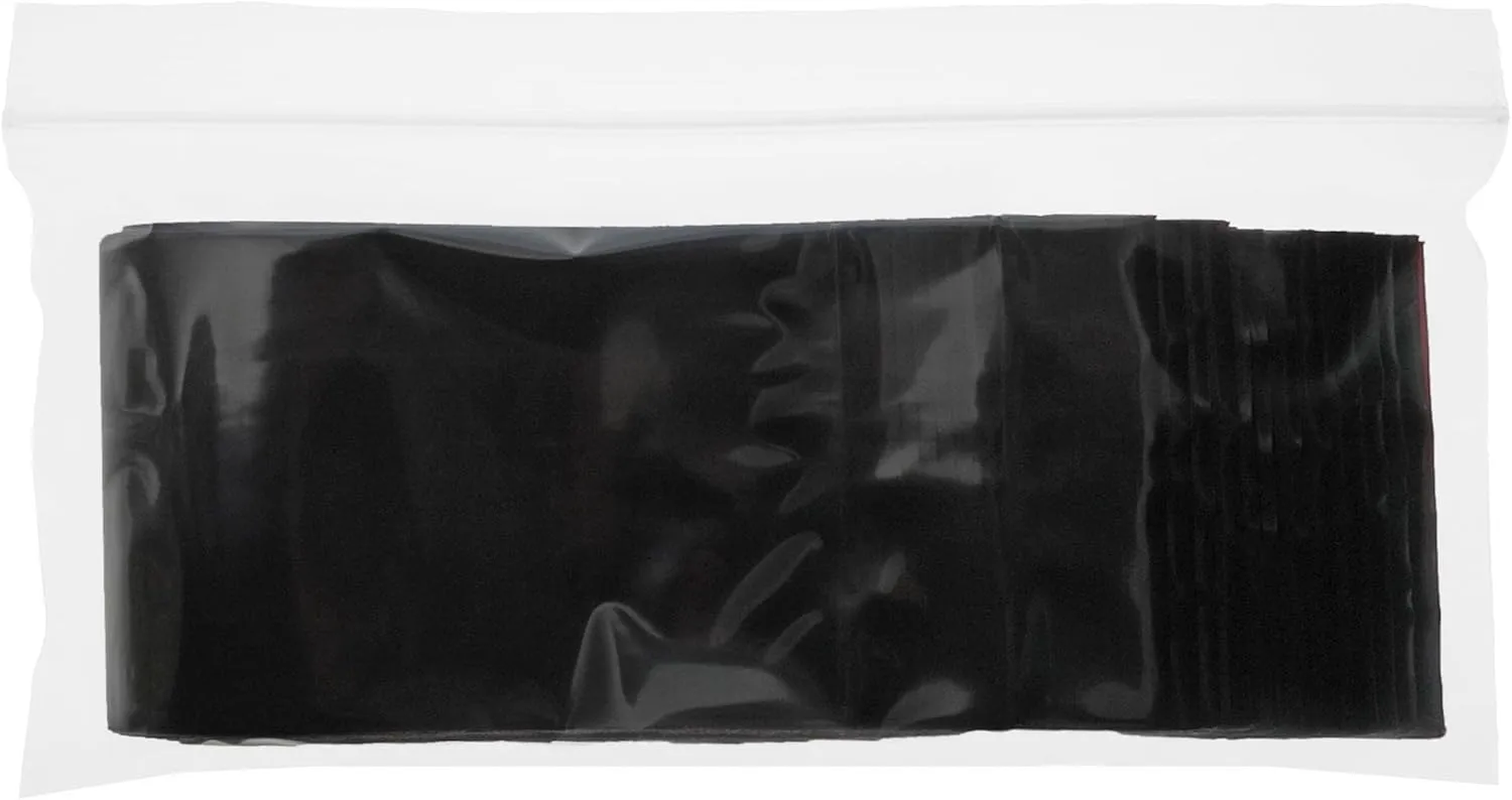 Plymor 2.5" x 9" (Pack of 100), 3 Mil Amber UV Zipper Reclosable Plastic Bags