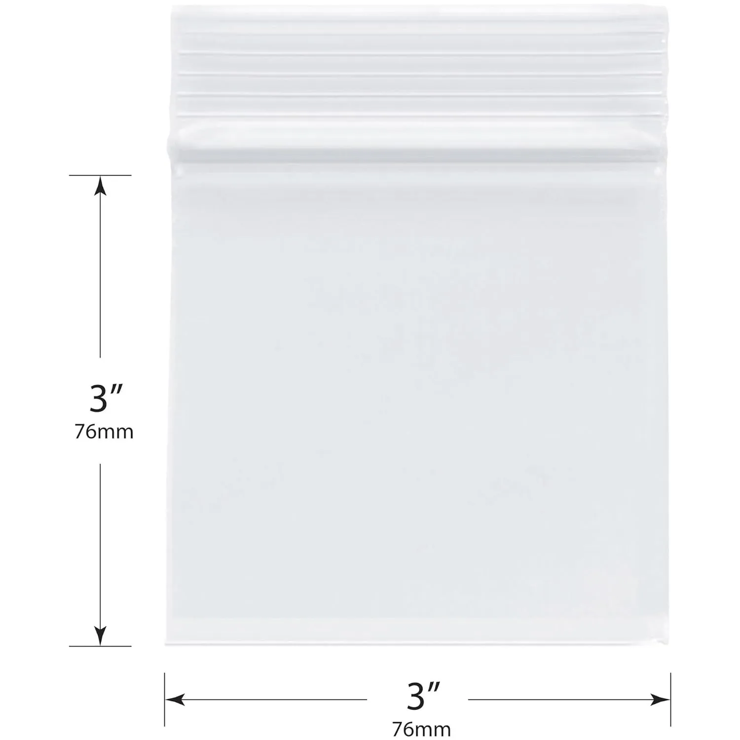 Plymor 2" x 3" (100), 3" x 3" (100), 3" x 4" (100), 4 Mil Variety Pack Heavy Duty Zipper Reclosable Plastic Bags