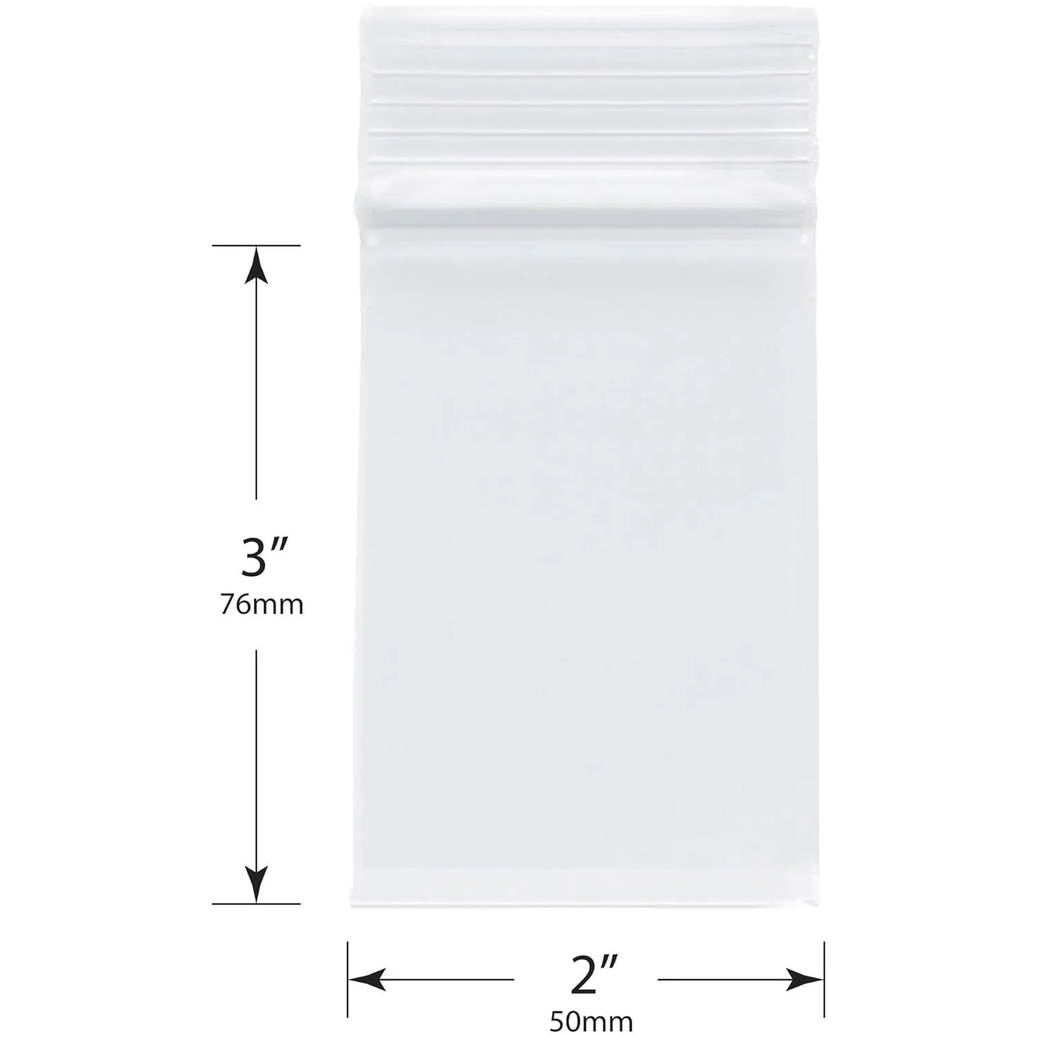 Plymor 2" x 3" (100), 3" x 3" (100), 3" x 4" (100), 4 Mil Variety Pack Heavy Duty Zipper Reclosable Plastic Bags