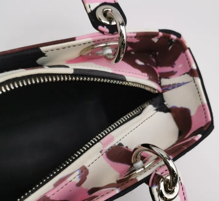 Preloved Dior Lady Dior cannage two-way bag contrast color 24cm*9.5cm*2cm  24041278676142