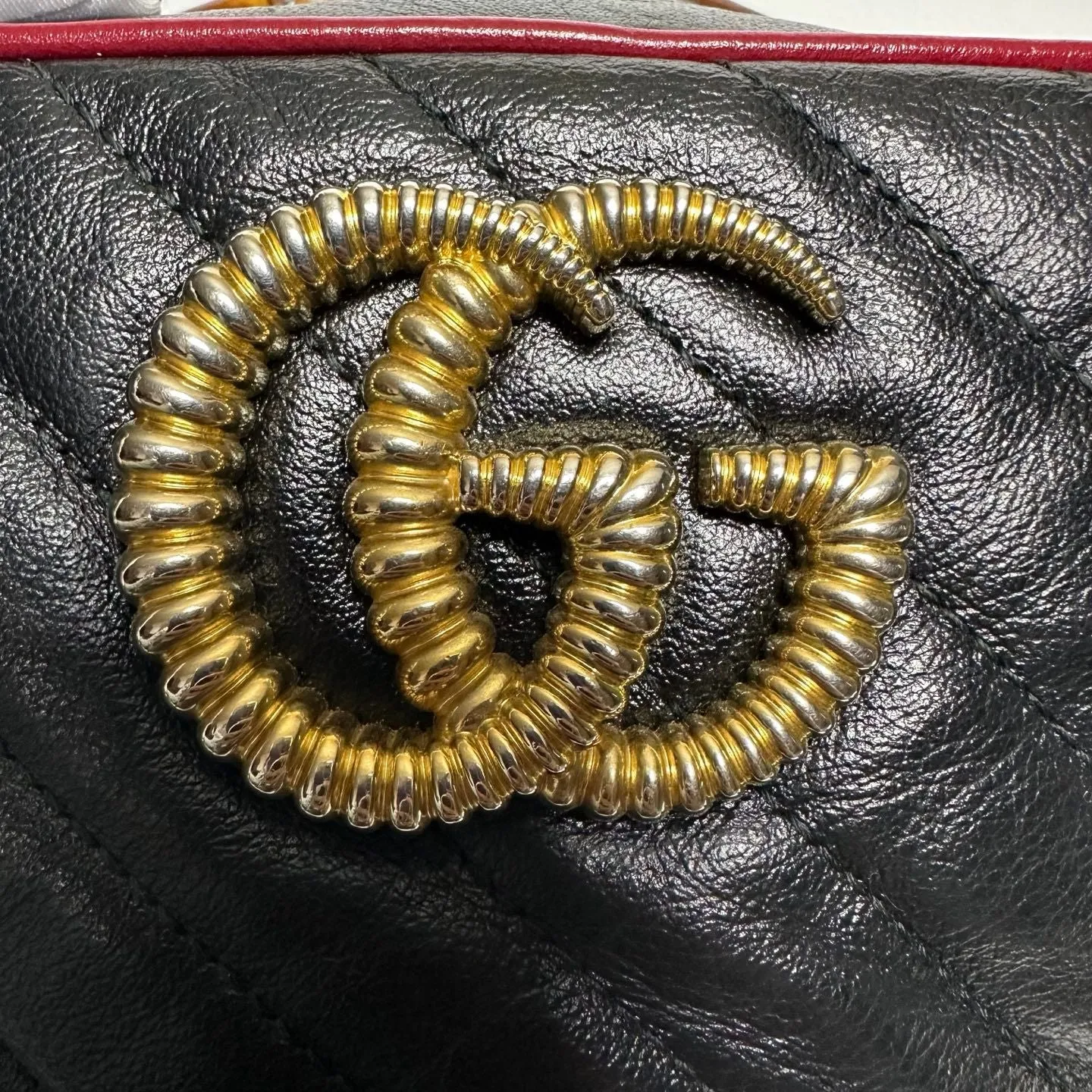 Preloved Gucci GG Marmont Matelassé Bamboo Handle Shoulder Bag - NG102596