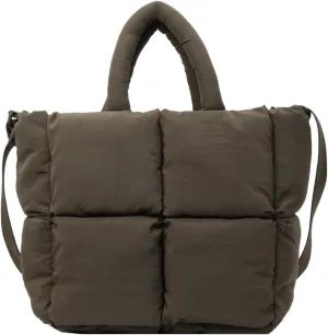 Puffer Tote Bag, Puffy Purse Crossbody Puffer Bags for Women Lightweight Down Cotton Padded Quilted Tote Bag