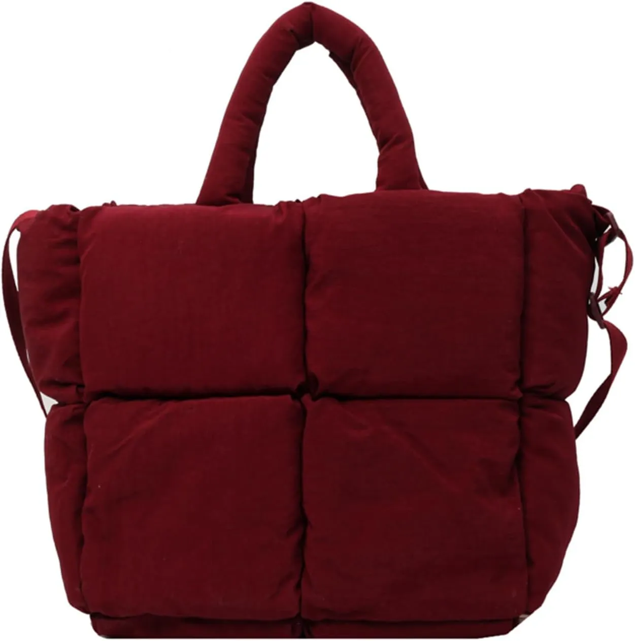 Puffer Tote Bag, Puffy Purse Crossbody Puffer Bags for Women Lightweight Down Cotton Padded Quilted Tote Bag