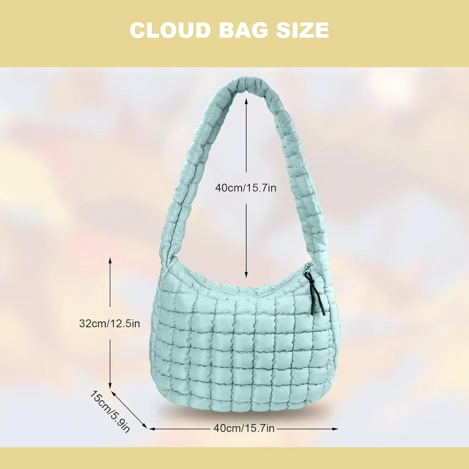 puffy tote bag quilted bag for women ysl bags travel cloud bag women puffer hobo trendy tote bag Purse