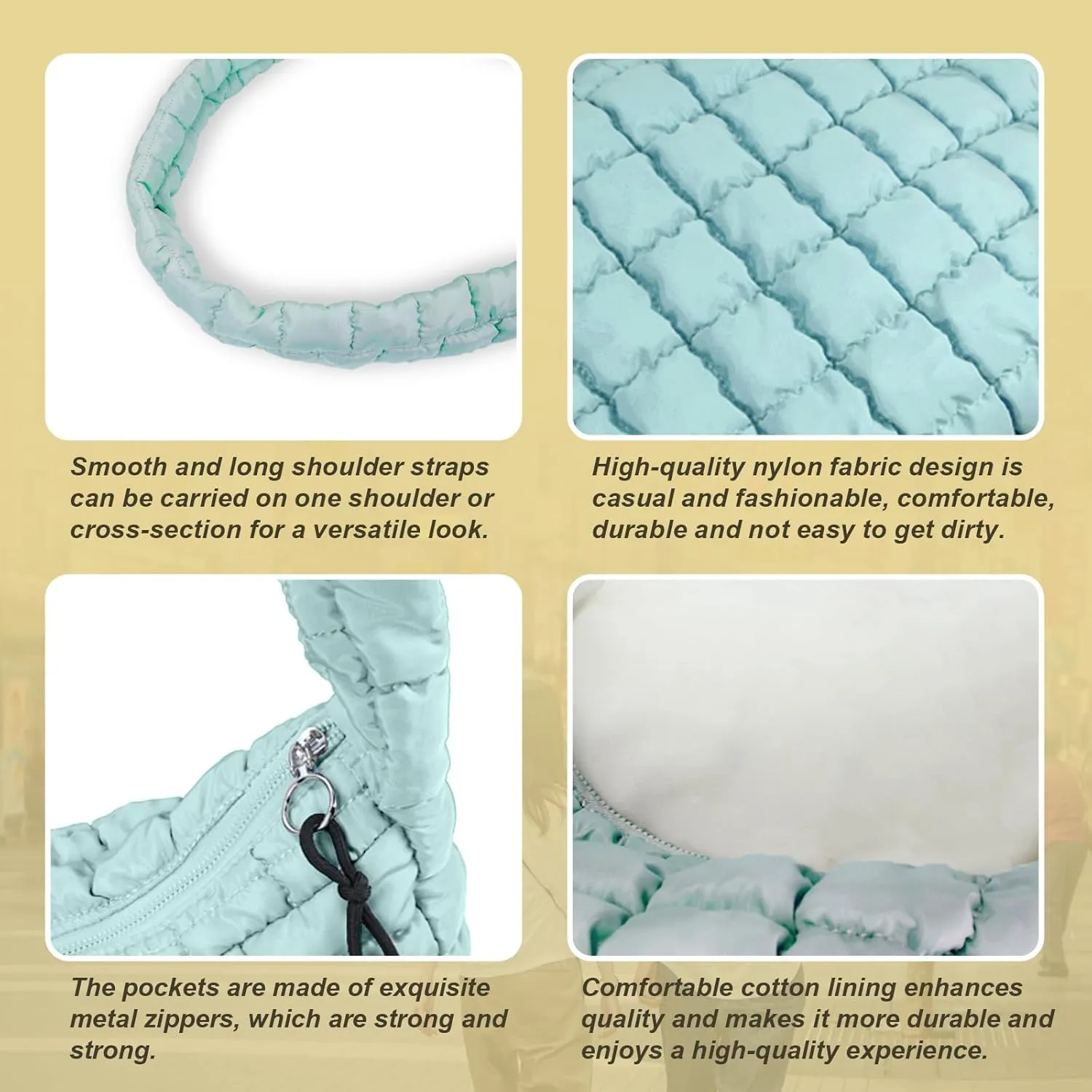 puffy tote bag quilted bag for women ysl bags travel cloud bag women puffer hobo trendy tote bag Purse