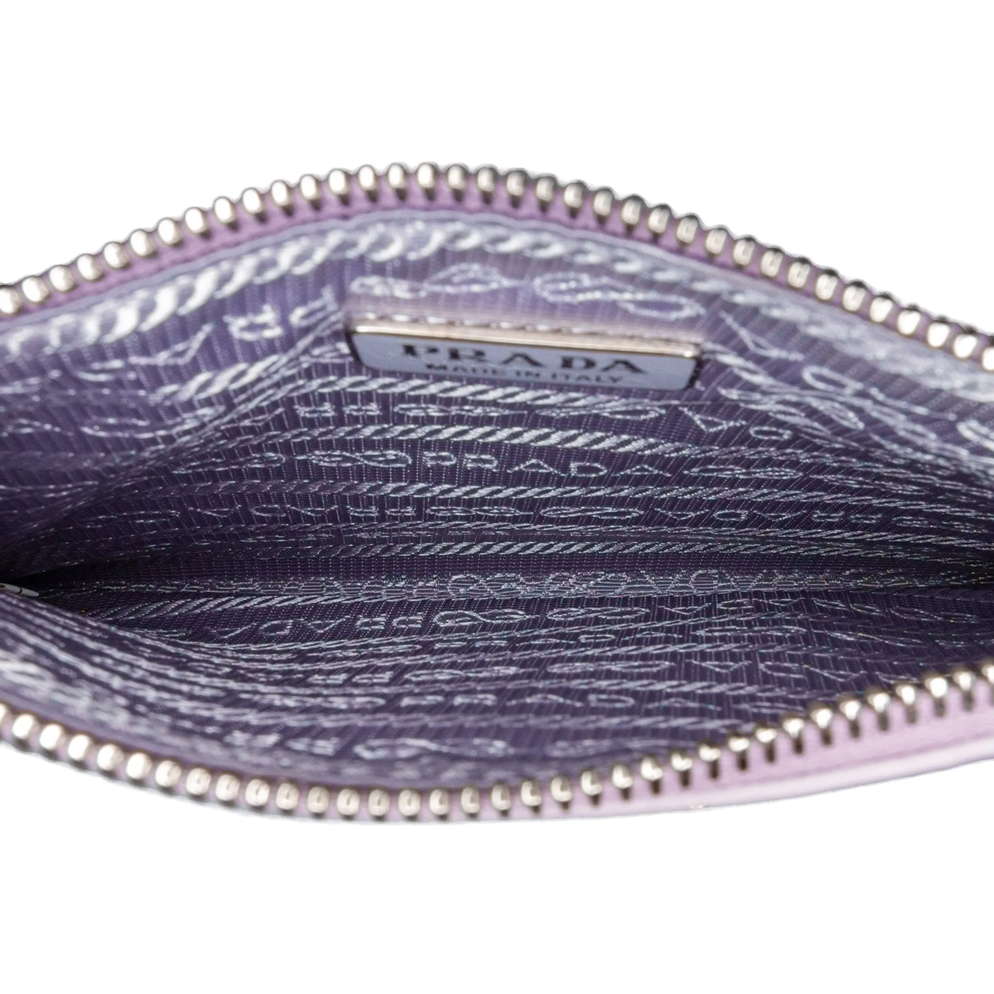 Purple Prada Small Sequined Mesh Logo Tote