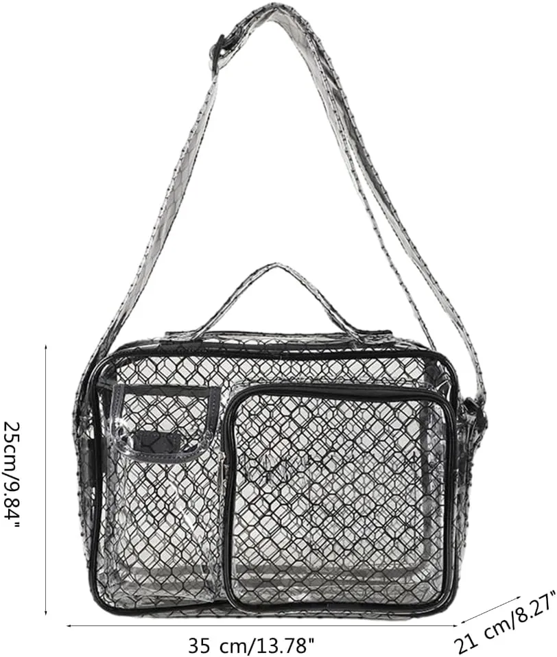 PVC Anti-Static Bag, Anti-Static Clear PVC Backpack,Cleanroom Engineer Tool Bag, Multi Function pvc Anti Static Bags, Transparent Shoulder Bags Tool Organizer Carrier for Engineer (D)