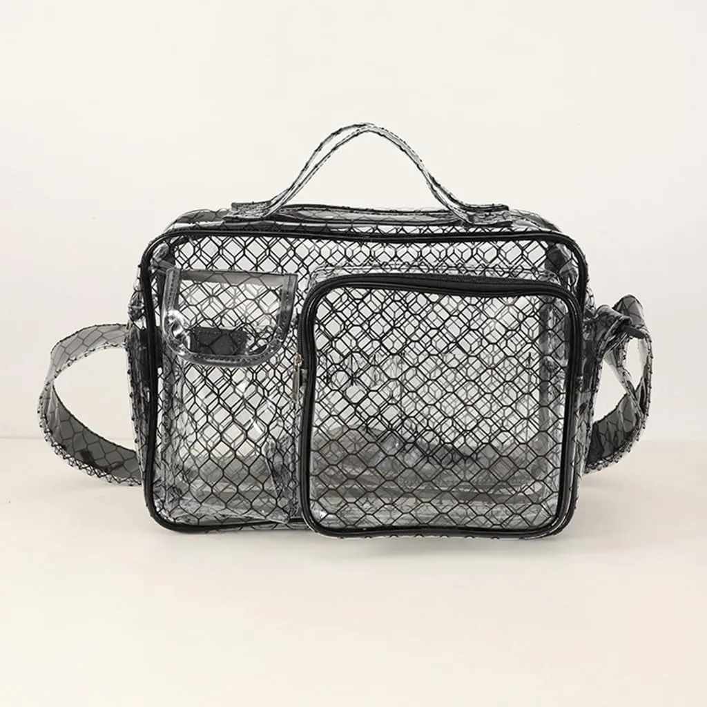 PVC Anti-Static Bag, Anti-Static Clear PVC Backpack,Cleanroom Engineer Tool Bag, Multi Function pvc Anti Static Bags, Transparent Shoulder Bags Tool Organizer Carrier for Engineer (D)