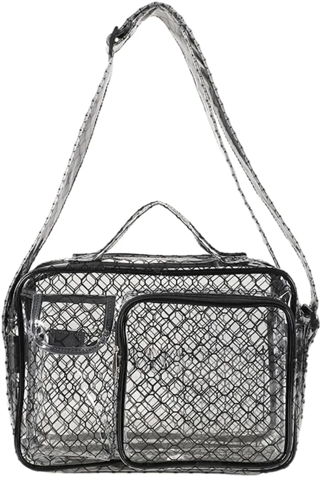 PVC Anti-Static Bag, Anti-Static Clear PVC Backpack,Cleanroom Engineer Tool Bag, Multi Function pvc Anti Static Bags, Transparent Shoulder Bags Tool Organizer Carrier for Engineer (D)
