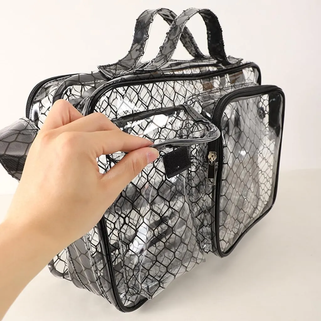 PVC Anti-Static Bag, Anti-Static Clear PVC Backpack,Cleanroom Engineer Tool Bag, Multi Function pvc Anti Static Bags, Transparent Shoulder Bags Tool Organizer Carrier for Engineer (D)