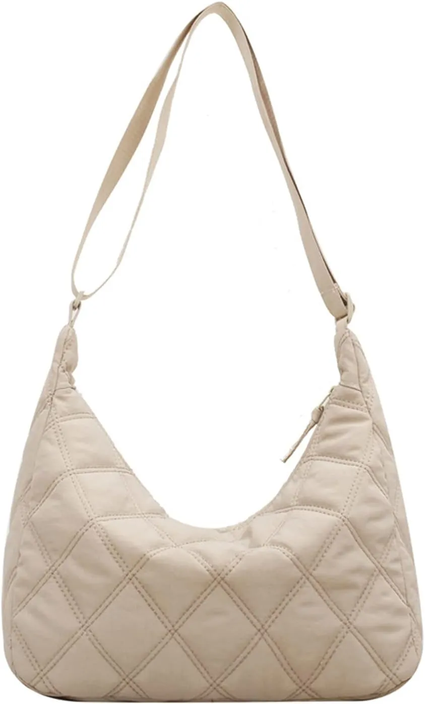 Quilted Bags For Women Crossbody Lightweight Padding Puffer Tote Bag Trendy Y2k Puffy Shoulder Bag Trendy Y2k Hobo Bag