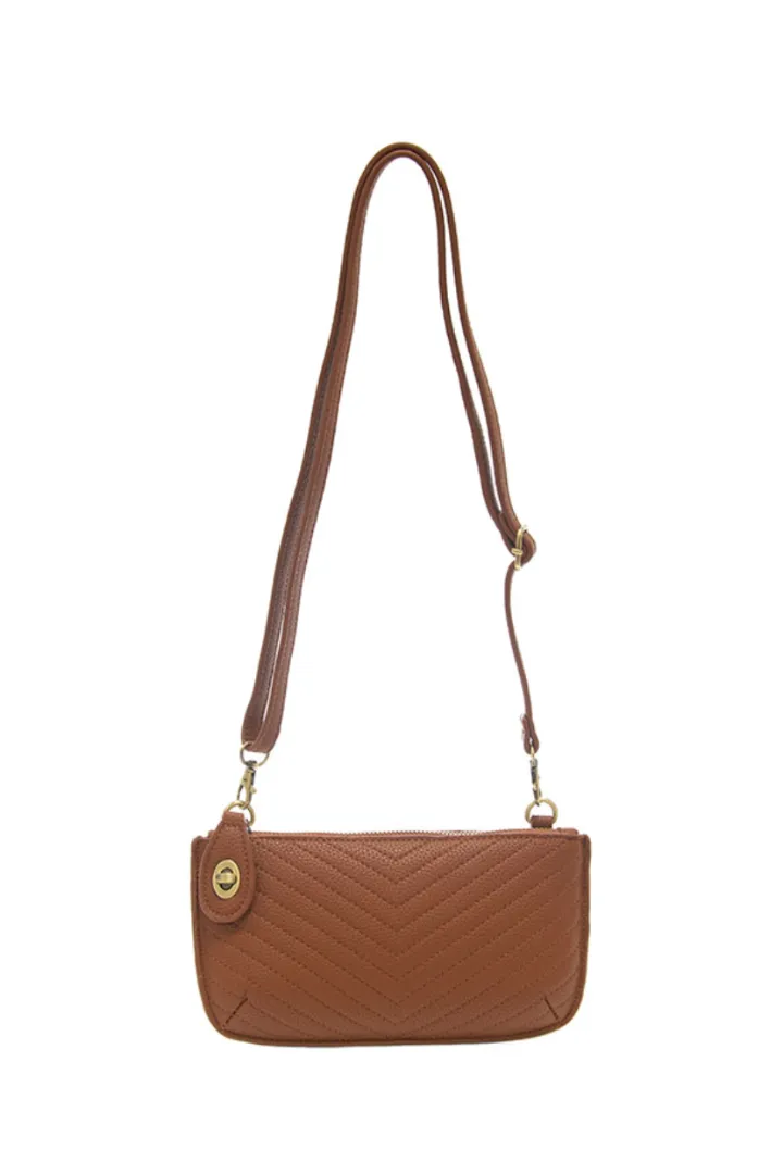 Quilted Crossbody Wristlet Clutch