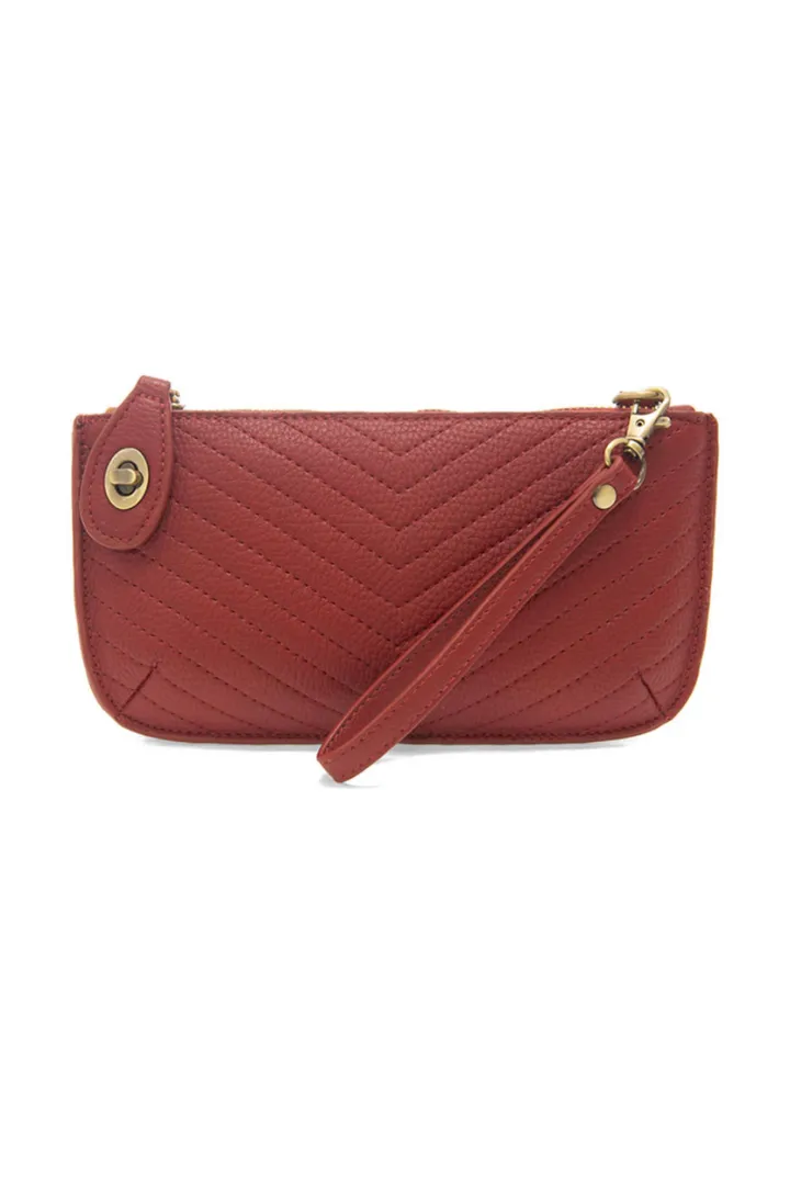 Quilted Crossbody Wristlet Clutch