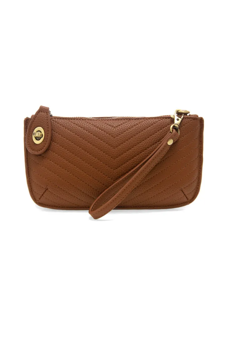 Quilted Crossbody Wristlet Clutch