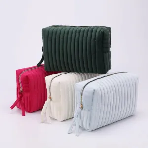 Quilted Exquisite Veet Flannel Filling High Cosmetic Bags