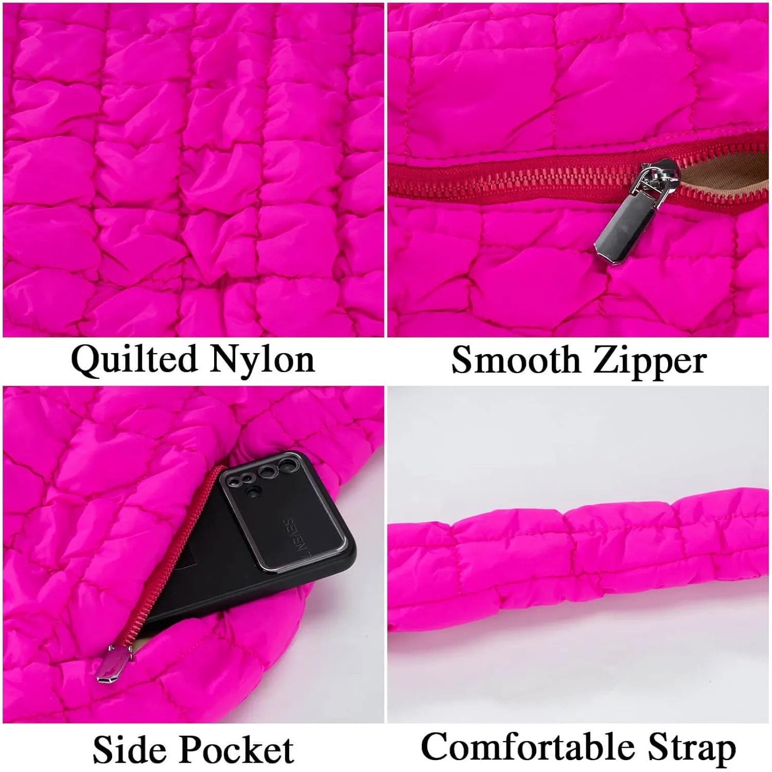 Quilted Puffer Tote Crossbody Bags for Women Bubble Puffy Purse