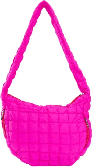 Quilted Puffer Tote Crossbody Bags for Women Bubble Puffy Purse